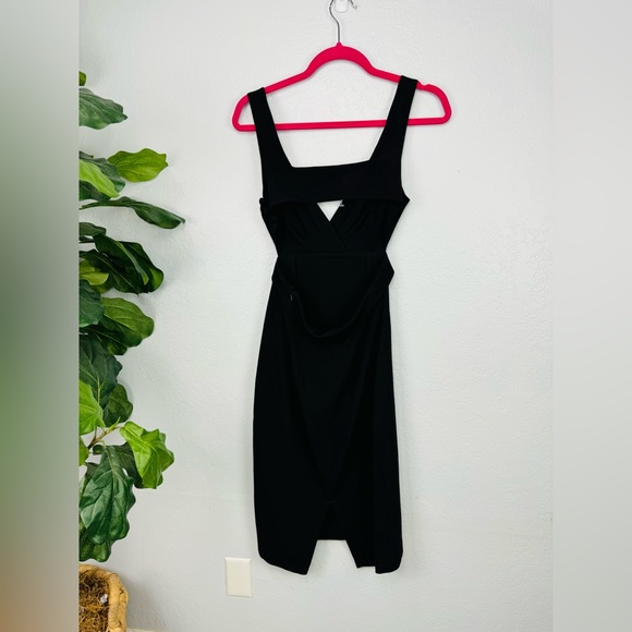 Black Halo Y2K Scott Open Side & Back Sheath Dress - Picture 3 of 6